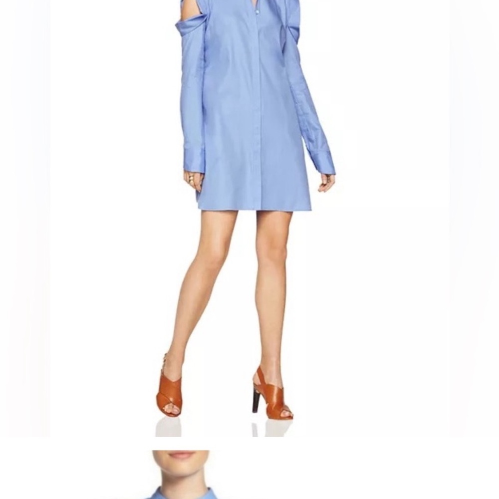 BCBGMaxAzria Light Blue Long Sleeve Dress